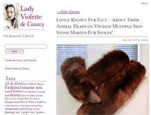 Tablet Screenshot of ladyviolette.com